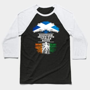 Scottish Grown With Ivorian Roots - Gift for Ivorian With Roots From Ivory Coast Baseball T-Shirt